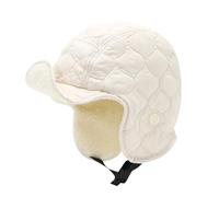 Calda lana di agnello protezione delle orecchie cappello per sci all'aperto, ciclismo e tempo freddo, cappello da pilota ispessito unisex, Beige, Taglia unica