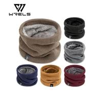 Calda sciarpa lavorata a maglia ispessita peluche antivento invernale ghetta per il collo a prova di freddo sport all'aria aperta sci corsa uomo donna sciarpa tubolare