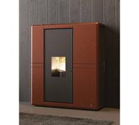 Caldaia a pellet Anselmo Cola TERMO LORENE 14kW ERMETICA in acciaio e maiolica