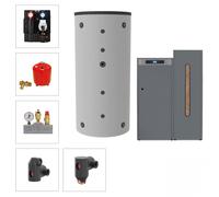 Caldaia A Pellet Grigia SET PLT-AC 25-1A Variante A (1x SLS-800 Accumulo) [EEK: +]