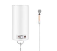 Caldaia elettrica da 80 litri con set doccia - Serbatoio acqua calda elettrico da 2000 W per montaggio a parete, grande caldaia per bagno e cucina con funzionamento continuo e protezione di sicurezza