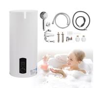 Caldaia elettrica da parete, 60 l, 2000 W, con display digitale, scaldabagno elettrico verticale, con doccetta e rubinetto, standard EU