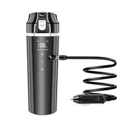 Caldaia elettrica per auto - Bollitore elettrico per auto, riscaldatore da caffè 12 V 24 V | Caldaia ad acqua elettrica portatile completamente automatica del bollitore isolante da 500 ml per ar