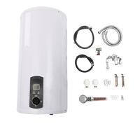 Caldaia elettrica verticale da 50 l, 2000 W, IPX4, indicatore della temperatura a LED, protezione dalle perdite, con doccetta e rubinetto per bagno, cucina, parrucchiere, roulotte