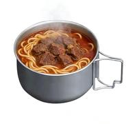 Caldaia portatile pieghevole - 15 x 15 x 8 centimetri, recipiente da cucina in metallo resistente, bacino di risciacquo compatto | alpinismo spedizione trekking bushcraft falò utensili da cucina Acces