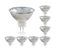 Caldarax 8 Pezzi Alogeno Faretti GU5.3 35W 12V, Dimmerabile Bianco Caldo 2700K, 400LM, Lampadina Alogena Dicroica con Riflettore, MR16 Faretto GU5.3 Base bi-pin, per illuminazione da incasso