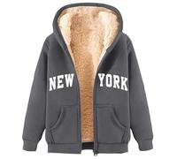 Calde felpe con cappuccio da donna sportive con zip con cappuccio pullover foderato in pile termico invernale con cappuccio grafica sfocata abiti casual Western Cold Weather Gear Anime morbido sottile