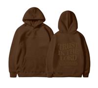 Calde felpe invernali da donna isolate Trust In The Lord Foderate in pile con cappuccio Maglioni 2025 Lettera cristiana grafica con cappuccio manica lunga alla moda abiti Gesù autunno termico