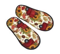 Calde Pantofole Donna Maple Leaves Pumpkin Autumn Harvest Scarpe da Casa Unisex Scarpe di Cotone per Hotel Invernali Casa L