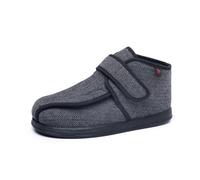 Calde Pantofole Uomo Donna Invernali da Casa Imbottite per Diabetici Extra Large Scarpe Diabetiche Piedi Gonfi Collo Alto Ciabatte (Grigio, L, Adulto, 41, Numero, Sistema Taglie Calzature EU, X-Larga)