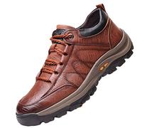 Calde scarpe da uomo in pelle stringate invernali all'aperto durevoli per il tempo libero e l'uso quotidiano da sci comodi stivali da lavoro casual da uomo