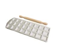 Calder 2154 RAVIOLATORE Quadro 24 P.3,8X3,8 C/Rullo Legno, Acciaio Inossidabile, Grey, One Size