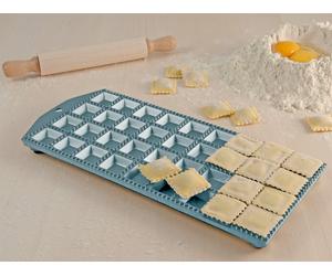Calder Raviolatore stampo quadro 36 ravioli alluminio con mattarello 2148 Rotex