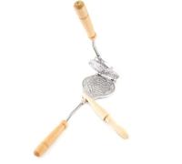 CALDER STAMPO ALL PIZZETTE O CIALDE CON MANICO IN LEGNO