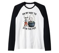 Calderone con Scheletro On My Way To Stir The Pot Maglia con Maniche Raglan