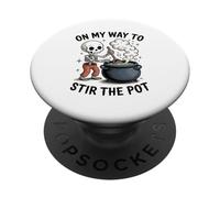 Calderone con scheletro "On My Way To Stir The Pot" PopSockets PopGrip Adesivo