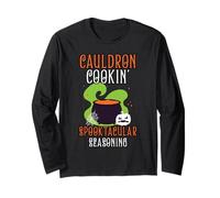 Calderone Cookin' Spooktacular Condimento Chef Halloween Maglia a Manica