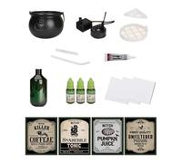 Calderone Delle Streghe Di Halloween - Set Di Secchielli ill-uminati Per Caramelle A Forma Di s-trega Con Bottigliette Di Pozioni Magiche Galleggianti E Diffusore, Halloween Decorazioni