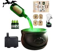 Calderone delle streghe - nera vintage spettrale, struttura in resina resistente, design ornamentale festivo, decorazione classica di Halloween, uso interno ed esterno, facile posizionamento |