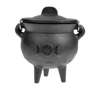 Calderone di Halloween - Grande secchio per calderone delle streghe con coperchio e manico,Bollitore per calderone nero Ciotola per caramelle di Halloween Calderone per streghe Secchio per mago Calder