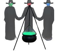 Calderone per streghe di Halloween, calderone nero per | Bollitore per con treppiede per decorazione a tema | Calderoni con effetto | Spettrale accessorio per feste di Halloween |