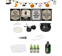 Calderone per streghe di Halloween, calderoni per barattoli di caramelle, decorazioni di Halloween per interni, calderoni da con bottiglia di pozione galleggiante e diffusore per festival