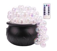 Calderone per streghe di Halloween con 8 modalità di luce dinamica e telecomando per decorazioni per feste con luci telecomandate per streghe