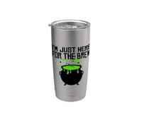 Calderone strega di Halloween I'm Just Here for the Brew Bicchiere termico in acciaio inox doppia parete