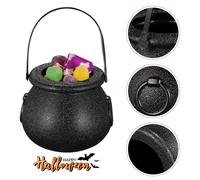 Calderone Strega Grande Pentolaccia Halloween Decorazione Scopa Da