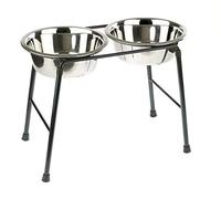 Caldex Doppio Alimentatore ad Alta Stand con Piatti, 300 mm / 2 x 1600 ml