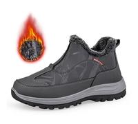 Caldi, comodi stivali invernali da donna come racchette da neve di media altezza con design a scivolo per la stagione fredda, grigio., 40 EU