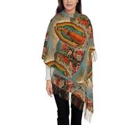 Caldi Scialli In Lana Pashmina, Nostra Signora Di Guadalupe Scialli Messicani Della Vergine Maria Avvolgono Sciarpe Lunghe Grandi Calde Da Donna Fazzoletto Da Collo Cattolico Cristiano Sciarpe Con Na