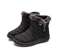 Caldi Stivali Invernali Antiscivolo da Donna, Stivali da Neve da Donna Leggeri e Comodi, Stivali Invernali da Donna con Chiusura a Cerniera, Colori Multipli, per Camminate all'Aperto(Black,42 EU)