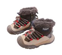 Caldi stivali invernali per bambini - Scarpe spesse comode per ragazze e ragazzi, perfette per le giornate innevate all'aperto, Blu, 33 EU