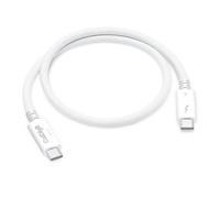 CalDigit Cavo intrecciato Thunderbolt 4 Pro, 40 Gbps, 240 W, compatibile con Thunderbolt 3, Thunderbolt 5, USB4 tipo C, MacBook Pro, iMac, iPhone 16 (Pro 0,5 m Thunderbolt 4/USB4, bianco)