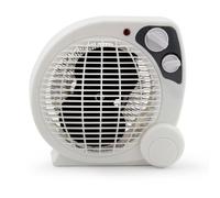 Caldo Bagno Elettrico 2000W, Basso Consumo, Riscaldamento Rapido, 2 Modalità Aria, Protezione Surriscaldamento, Design Compatto e Moderno, Colore Bianco e Grigio