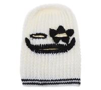 Caldo berretto lavorato a maglia per le donne cappello adulto 3 fori pullover cappello viso unisex Halloween Party puntelli cofano berretti, Nero a cinque punte S, Taglia unica