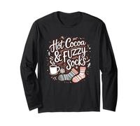 Caldo Cacao E Fuzzy Socks Divertente Inverno Maglia a Manica