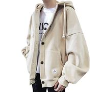 Caldo cappotto di peluche per gli uomini giacca in pile top uomo felpa tinta unita tasca camicetta a maniche lunghe allentata moda casual giacca da baseball cappotto capispalla per escursioni