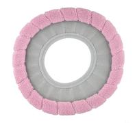 Caldo copriwater con imbottitura in poliestere morbido, lavabile ed elastico, per varie forme di tavoletta del WC, ottimo accessorio per la casa (grigio e rosa)