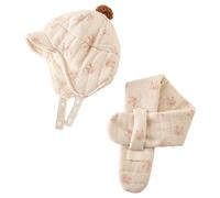 Caldo invernale, paraorecchie, cappello, sciarpa, scaldacollo per neonati fino a 3 anni, morbido tessuto traspirante, copricapo, inverno, bambino, berretto e sciarpa