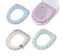 Caldo per WC | 4 Pezzi da Bagno Caldi | Rivestimento per Sedile WC - per Proprietari di casa e inquilini in climi Freddi per Cantine, camere degli Ospiti, casa Vacanze, Appartamento