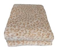Caldo Plaid Arredo micropile Maxi coperta Originale LAURA BIAGIOTTI home 100% invernale morbido pile (Leopardato Beige, Plaid 130x160 cm)