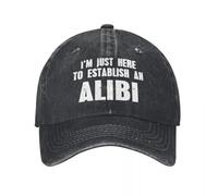 Caldo Puro Cotone, Oversize Moda Tees Sono Solo Qui per stabilire Un Cappello in Denim Alibi Cappello da Donna Leggero Berretto da Baseball da Donna