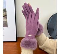 Caldo Touchscreen Guanti Fodera IN Pile Morbido Guida Bordo Pelliccia Sintetica