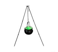 Caldrona Strega con Treppiede Halloween Luci | Plastica e metallo, luci integrate, intemperie, dimensioni 78cm/130cm, montaggio per