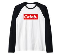 Caleb First Name Costume for Boys Named Caleb Maglia con Maniche Raglan