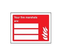 Caledonia segni 11060E your Fire Marshals sono spazio per 3 persone segno, in plastica rigida, e: 200 mm x 150 mm