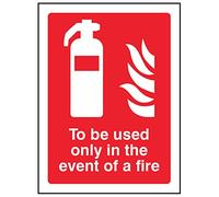 Caledonia segni 11074E Sign, da usare solo in caso di incendio