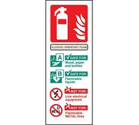 Caledonia segni 11244S alcol resistente schiuma identificazione Sign, in plastica rigida, S: 75 mm x 200 mm